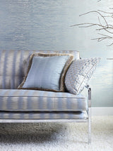 Scalamandre Konya Ikat Stripe Bluestone Fabric