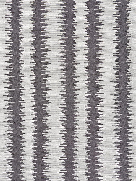 Scalamandre Konya Ikat Stripe Graphite Fabric