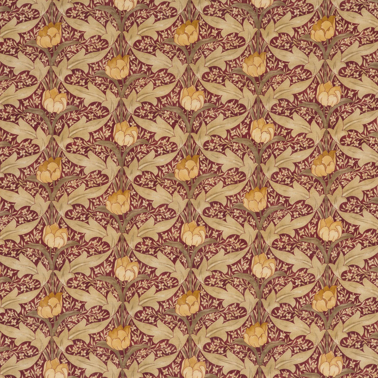 G P & J Baker TULIP & JASMINE RED/OCHRE Fabric