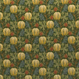 G P & J Baker PUMPKINS VELVET GREEN/TERRACOTTA Fabric