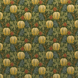 G P & J Baker PUMPKINS VELVET GREEN/TERRACOTTA Fabric
