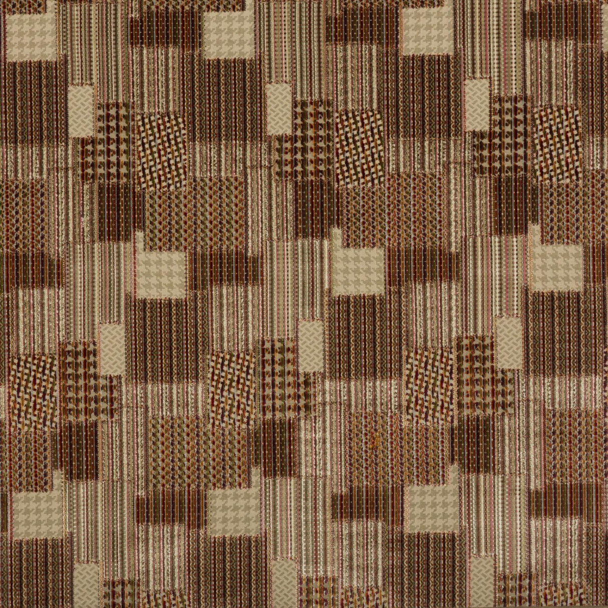 Mulberry BOHEMIAN PATCHWORK PLUM/SPICE Upholstery Fabric