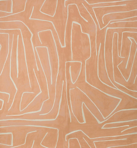 Lee Jofa GRAFFITO SALMON/CREAM Wallpaper