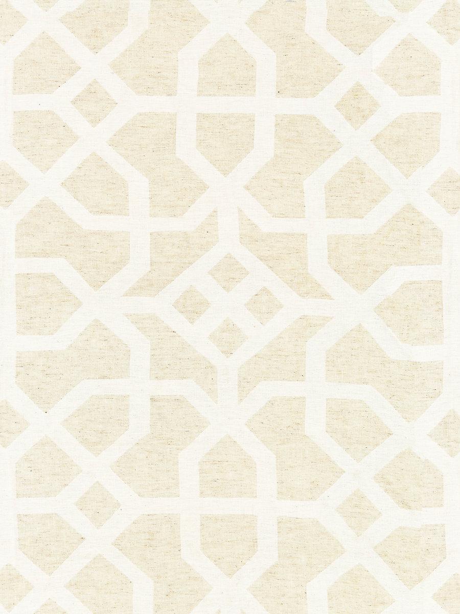 Scalamandre Linen Lattice Natural & Ivory Fabric