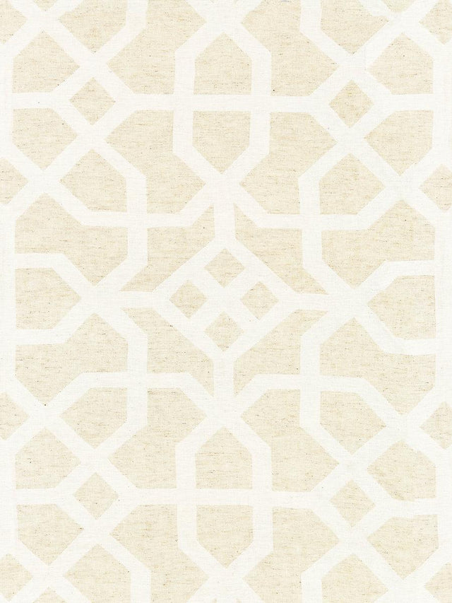 Scalamandre Linen Lattice Natural & Ivory Fabric