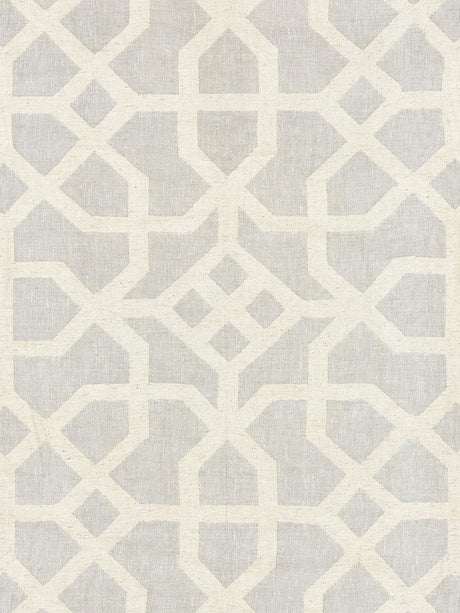 Scalamandre Linen Lattice Nickel & Greige Fabric