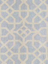 Scalamandre Linen Lattice Bluestone & Fog Fabric