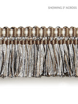Scalamandre Shimmer Brush Fringe Smoke Trim