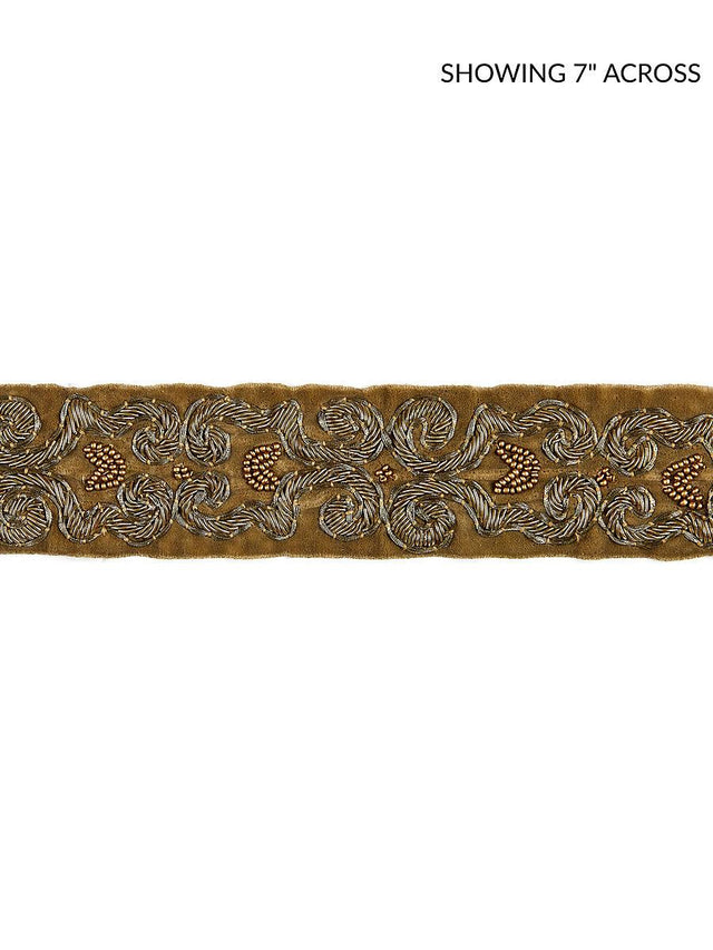 Scalamandre Zardozi Velvet Tape Burnished Gold Trim