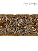 Scalamandre Zardozi Velvet Tape Burnished Gold Trim