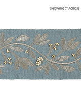 Scalamandre Laurel Embroidered Tape Bluestone Trim