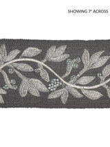 Scalamandre Laurel Embroidered Tape Charcoal Trim