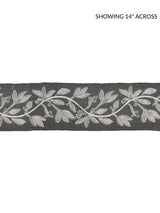 Scalamandre Laurel Embroidered Tape Charcoal Trim