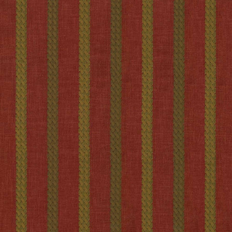 Kasmir Celtic Stripe Crimson Fabric