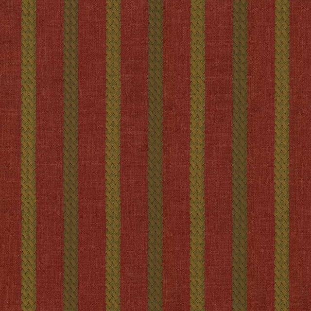 Kasmir Celtic Stripe Crimson Fabric