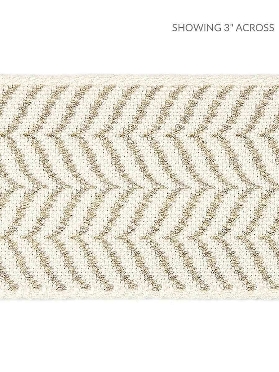 Scalamandre Artemis Tape Flax On Ivory Trim