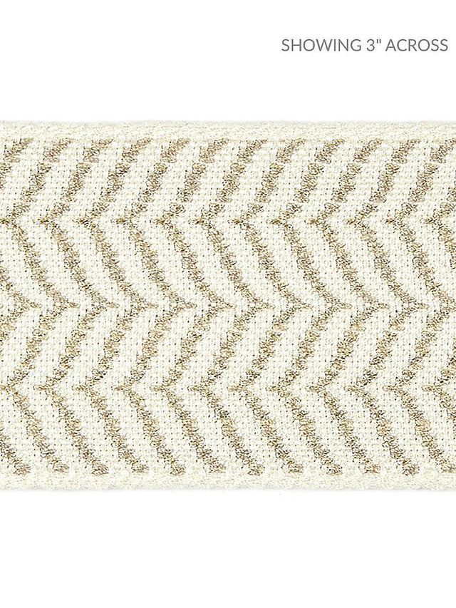 Scalamandre Artemis Tape Flax On Ivory Trim