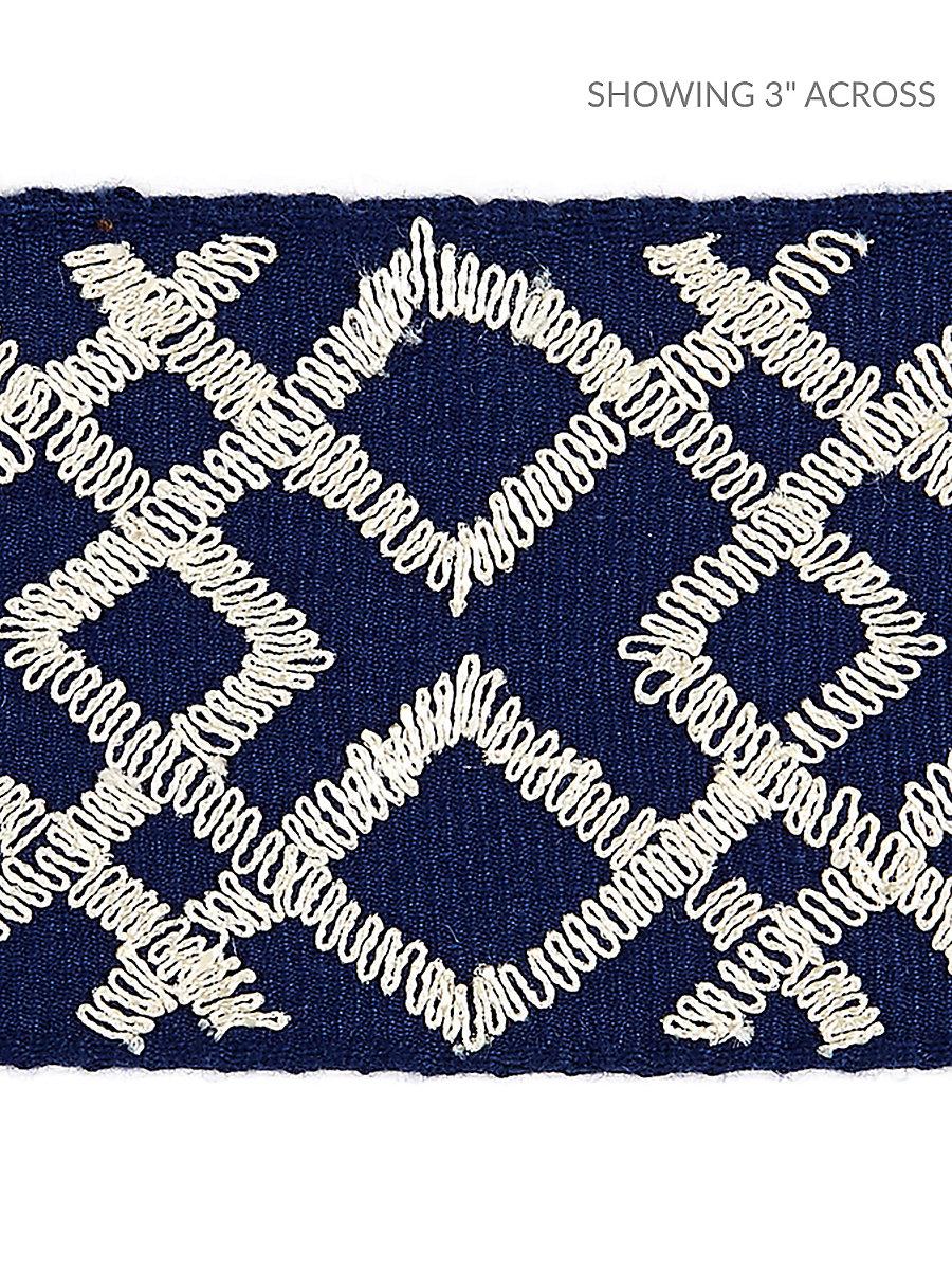 Scalamandre Lattice Tape Indigo Trim