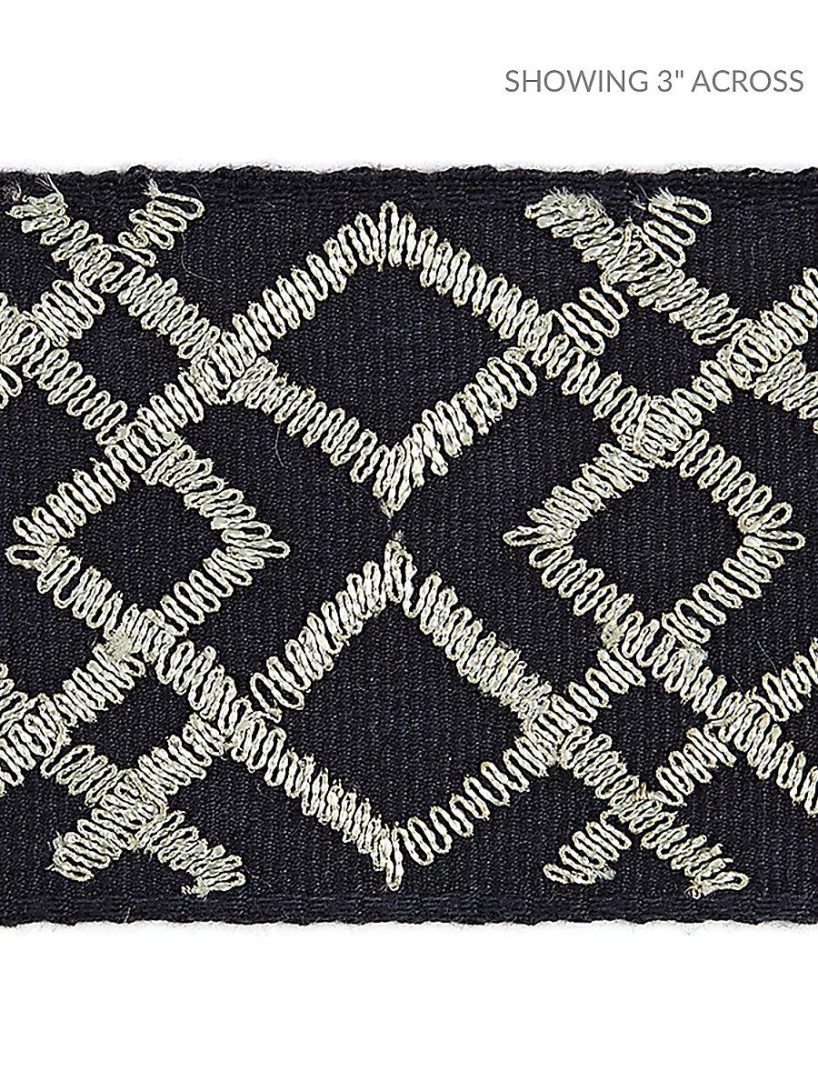 Scalamandre Lattice Tape Graphite Trim