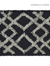 Scalamandre Lattice Tape Graphite Trim