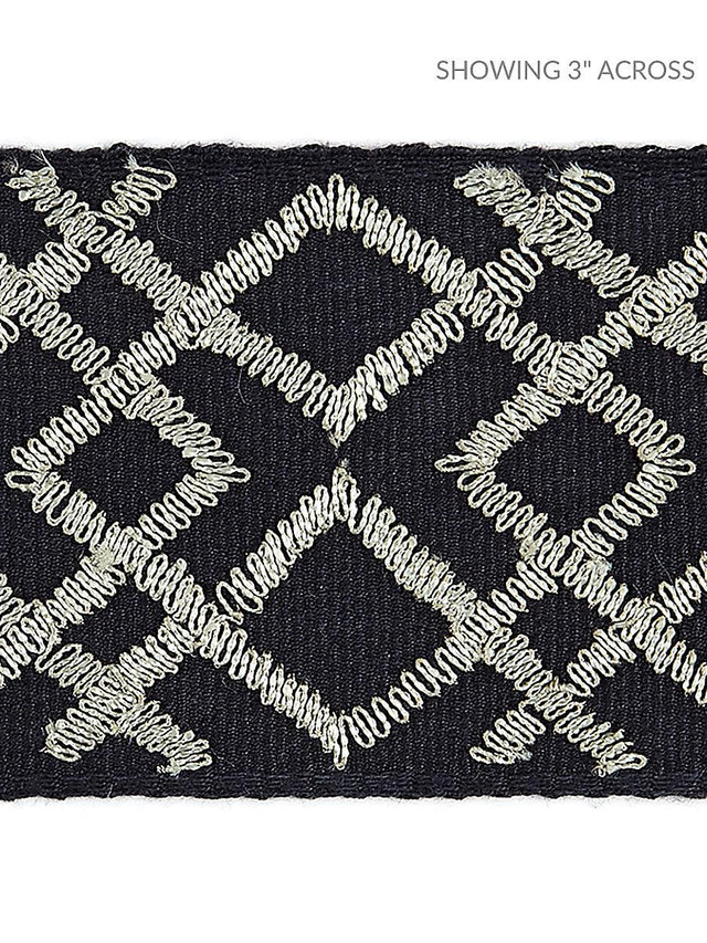 Scalamandre Lattice Tape Graphite Trim