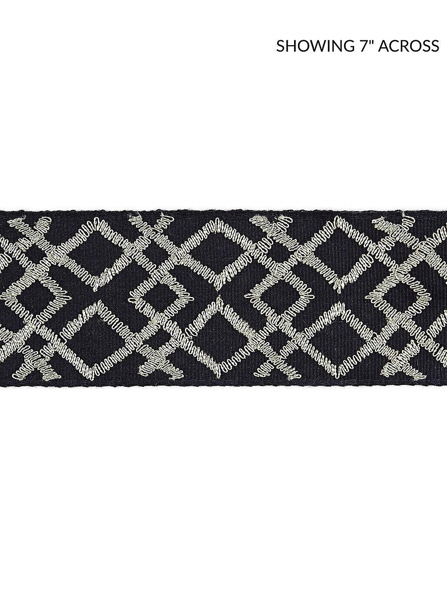 Scalamandre Lattice Tape Graphite Trim
