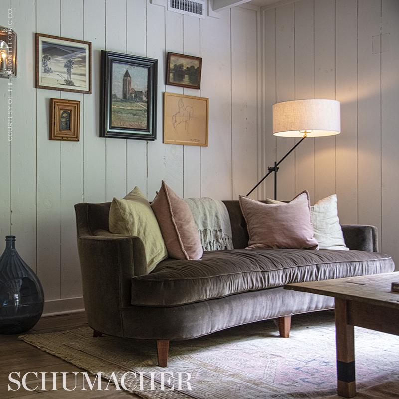 Schumacher Rocky Performance Velvet Sable Fabric