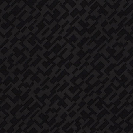 Schumacher Salon Matelass Satin Ebony Fabric