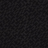 Schumacher Salon Matelass Satin Ebony Fabric