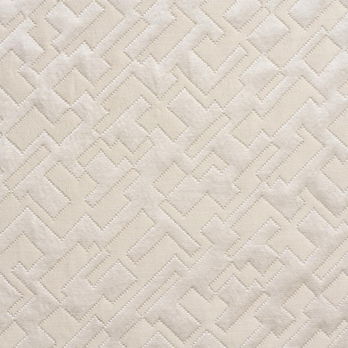 Schumacher Salon Matelassé Satin Limestone Fabric