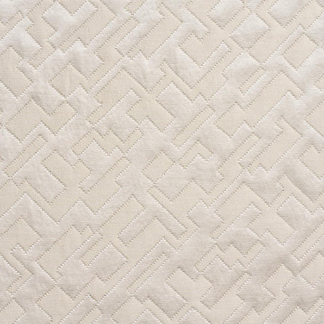 Schumacher Salon Matelassé Satin Limestone Fabric