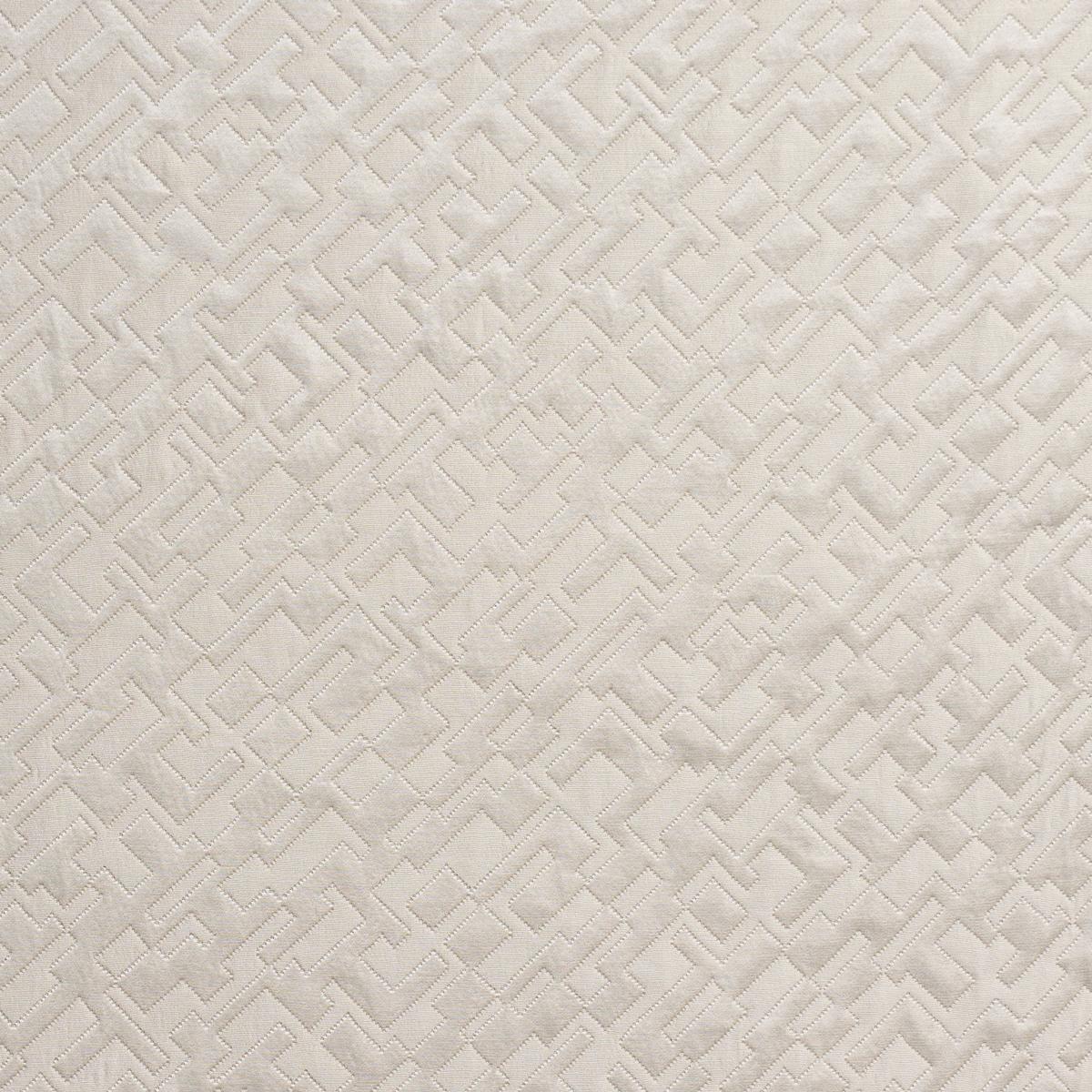 Schumacher Salon Matelassé Satin Limestone Fabric