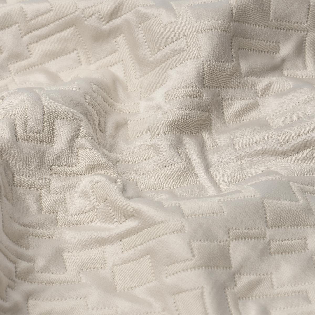 Schumacher Salon Matelassé Satin Limestone Fabric