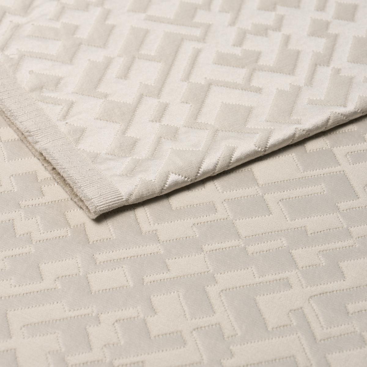 Schumacher Salon Matelassé Satin Limestone Fabric