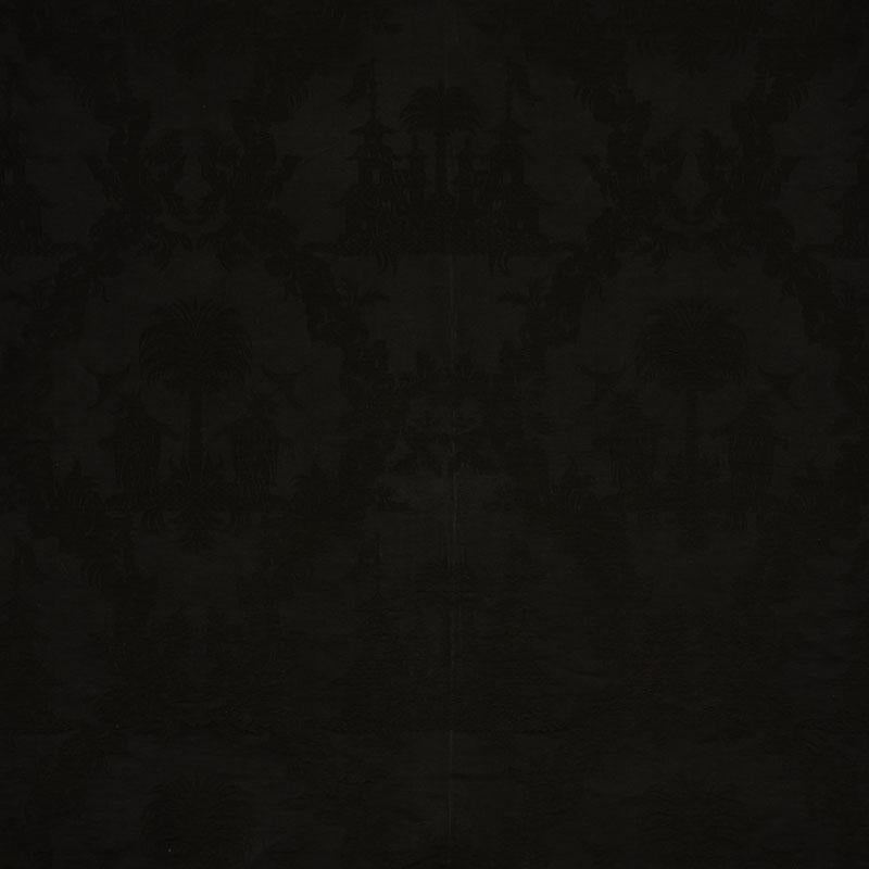Schumacher Chinoiserie Royale Black Fabric
