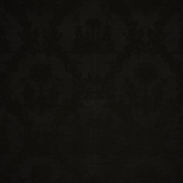 Schumacher Chinoiserie Royale Black Fabric