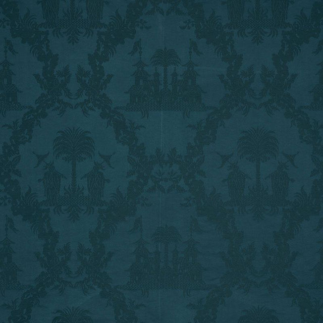 Schumacher Chinoiserie Royale Peacock Fabric
