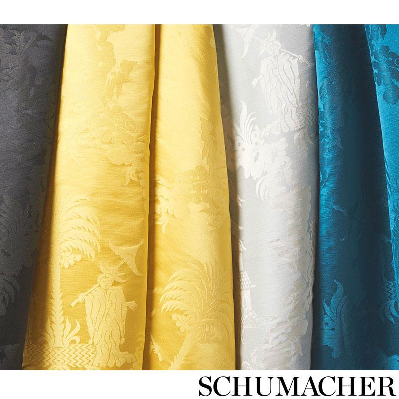Schumacher Chinoiserie Royale Platinum Fabric