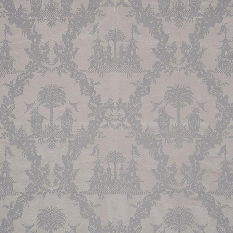 Schumacher Chinoiserie Royale Platinum Fabric