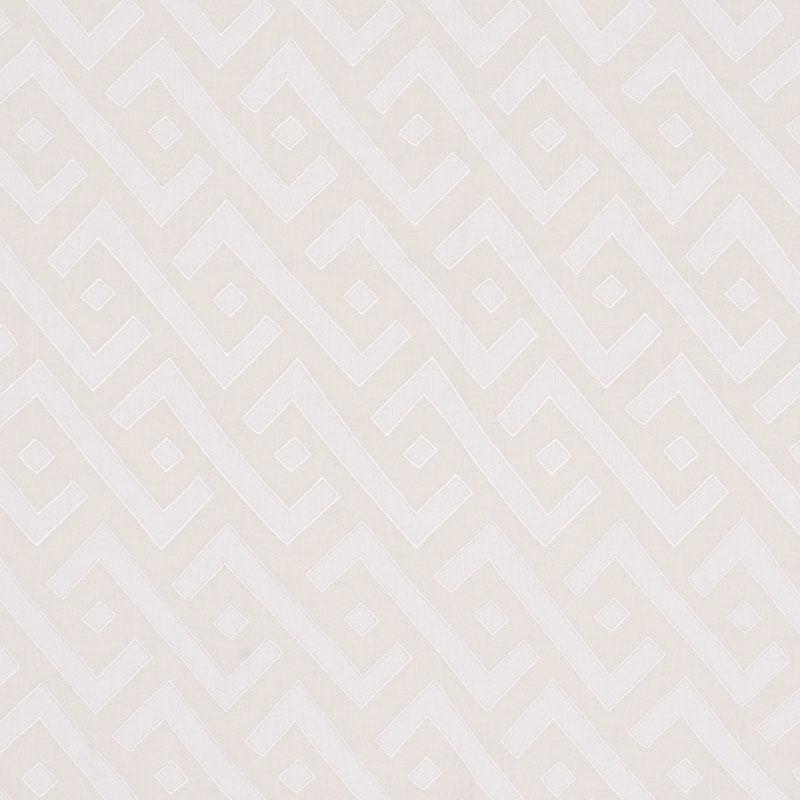 Schumacher Safari Appliqu Ivory Fabric