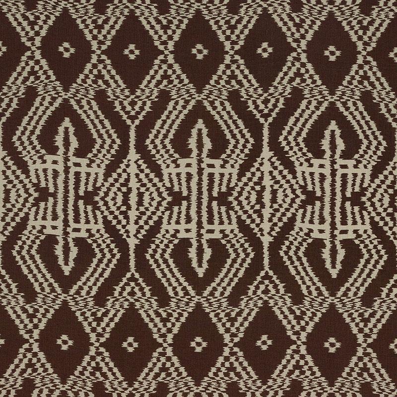 Schumacher Asaka Ikat Espresso Fabric