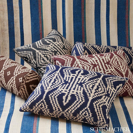 Schumacher Asaka Ikat Espresso Fabric