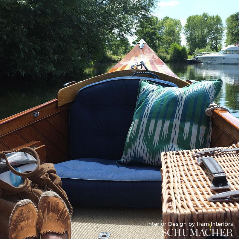 Schumacher Bukhara Ikat Linen Fabric