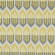 Schumacher Bukhara Ikat Citrine & Smoke Fabric