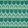 Schumacher Bukhara Ikat Emerald & Peacock Fabric