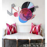 Schumacher Kashgar Velvet Ikat Ruby & Plum Fabric