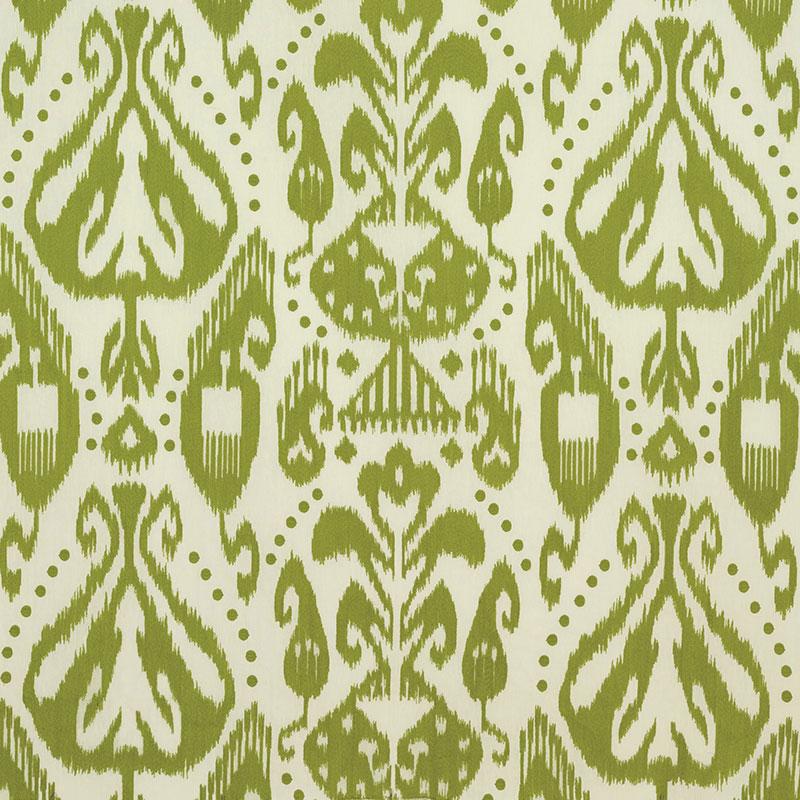 Schumacher Kiva Embroidered Ikat Grass Fabric