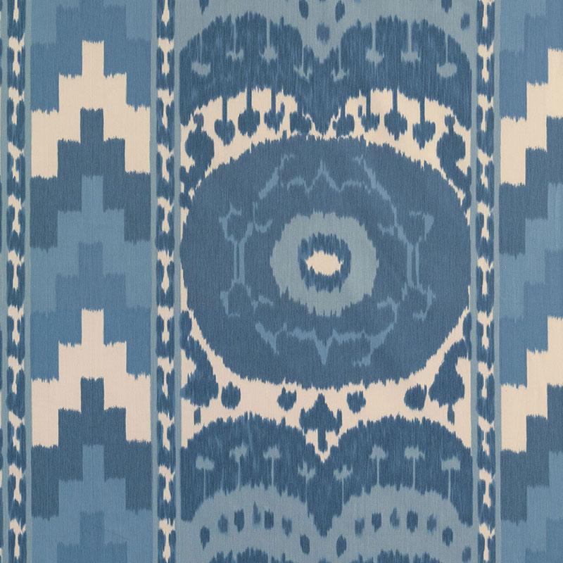 Schumacher Samarkand Ikat Ii Porcelain Fabric