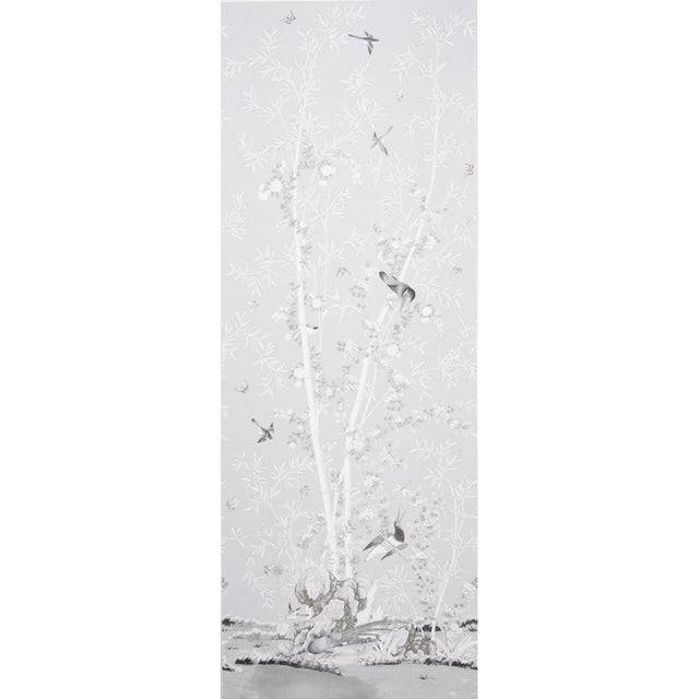 Schumacher Brighton Pavilion Panel Black & White Wallpaper