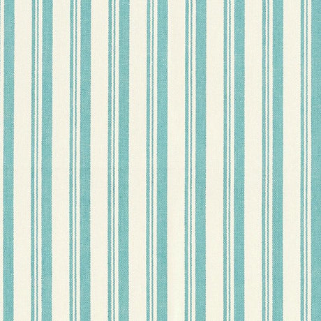 Schumacher Capri Aqua/White Fabric